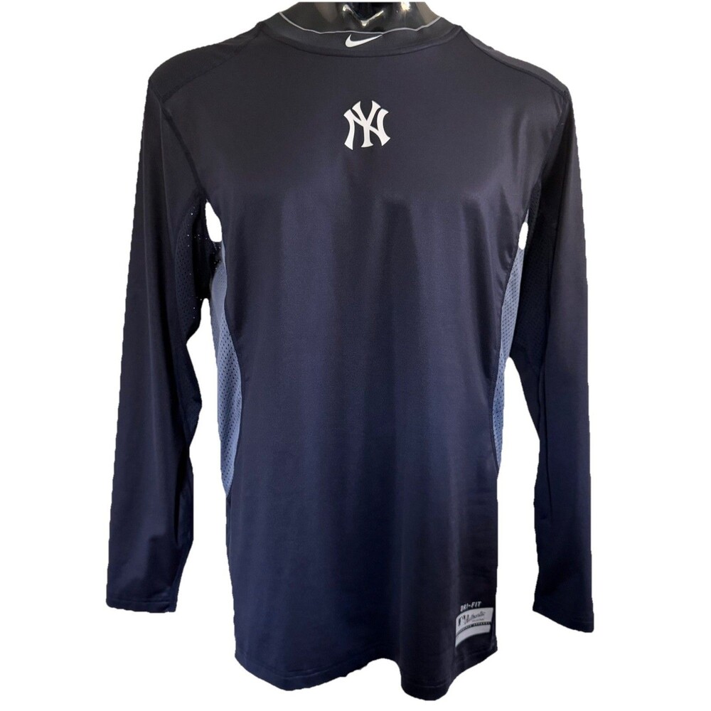Nike Pro Combat Dri-FIT New York Yankees Shirt Mens XL Black Fitted MLB Baseball